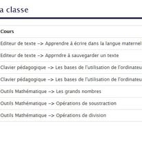Liste cours de classe APC BAI
